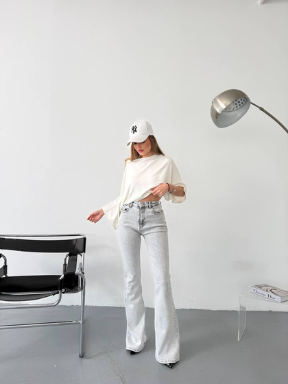 Kadın Flare Jean Pantolon