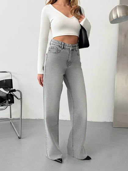 Kadın Slouchy Jeans Pantolon