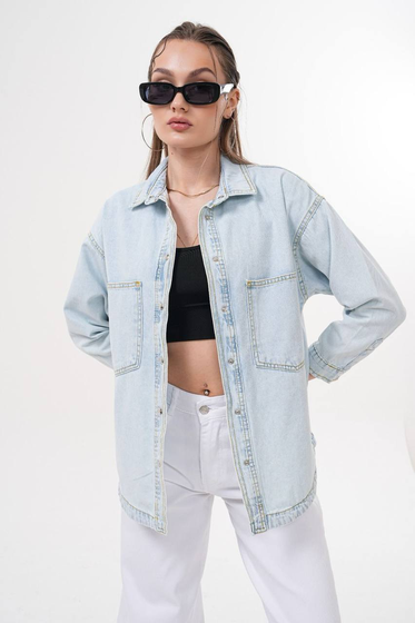 Kadın Oversize Denim Gömlek