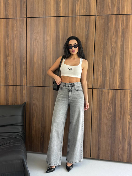 Kadın Palazzo Jeans Pantolon