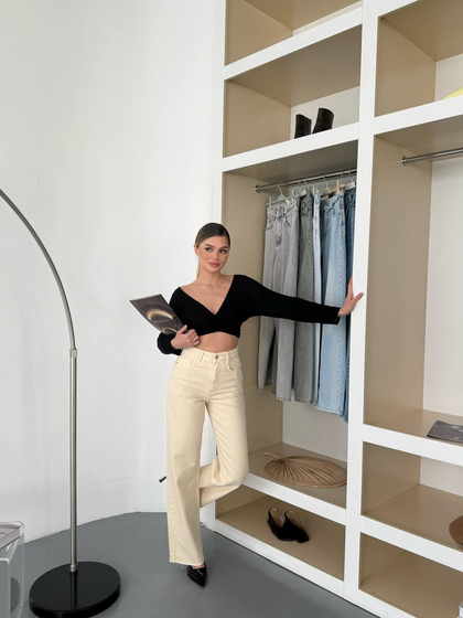 Kadın Slouchy Jeans Pantolon