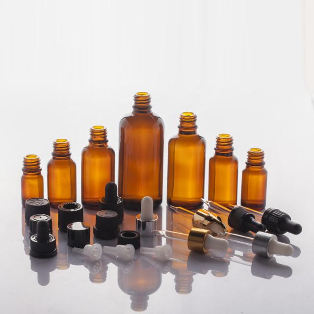 Essential oil dropper glass bottle