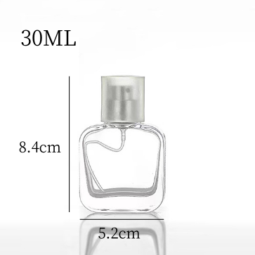 Refillable perfume glass bottle