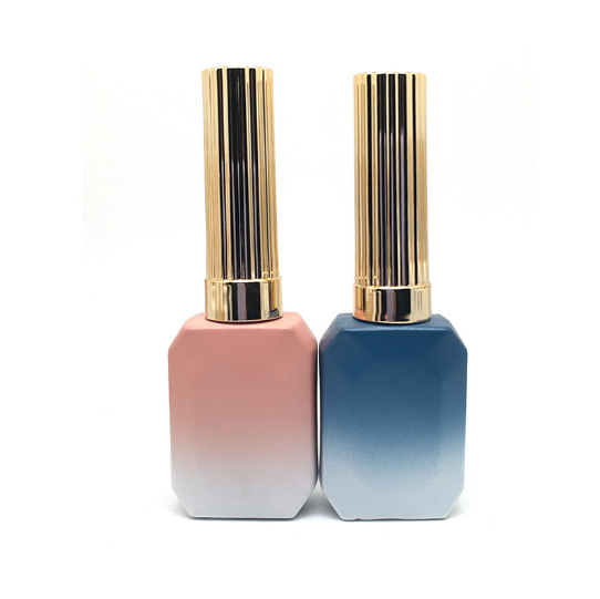 Customized black white pink nail polish bottl