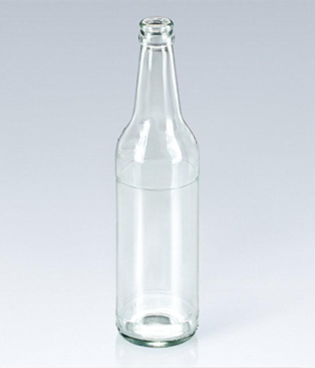 Clear beer glass bottle