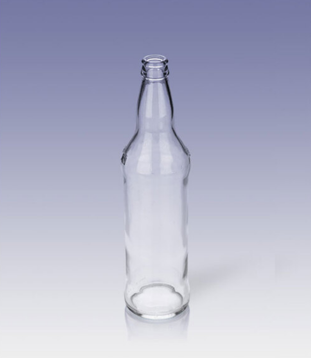 Clear beer glass bottle