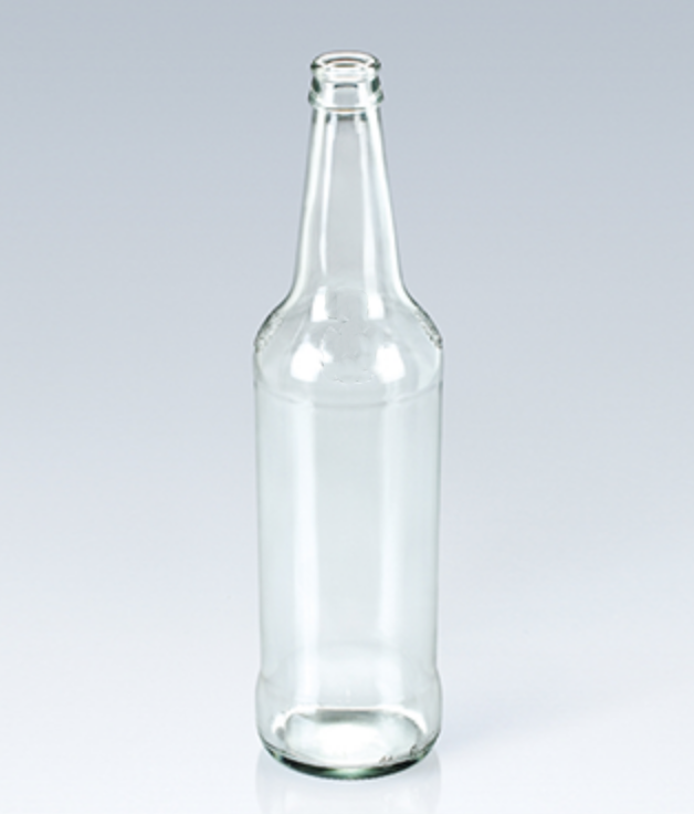 Clear beer glass bottle