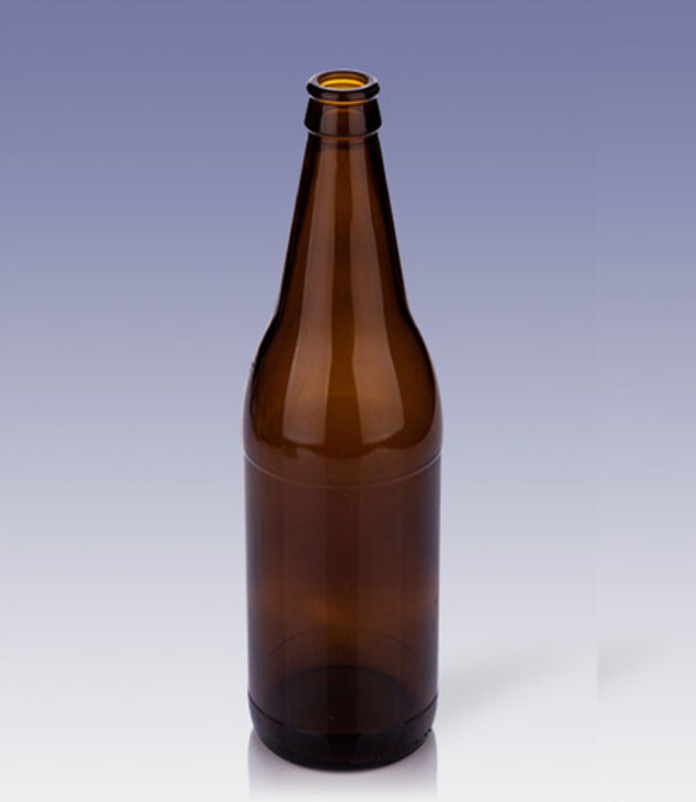 Clear beer glass bottle