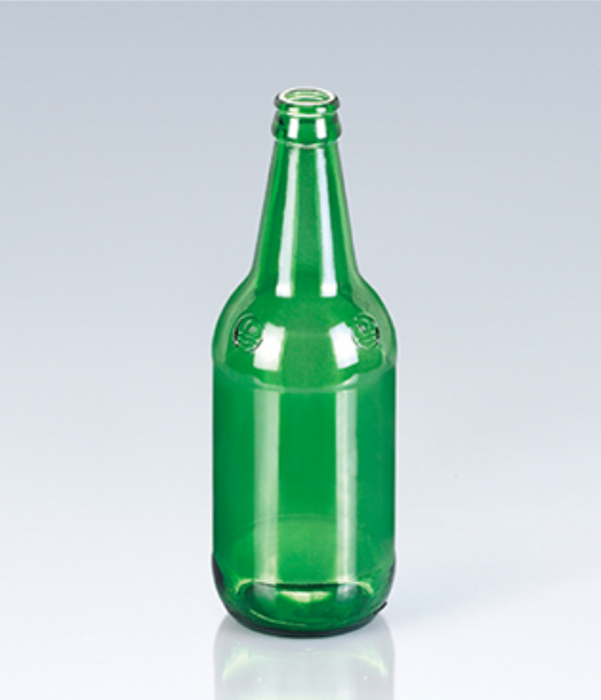 Green beer glass bottle