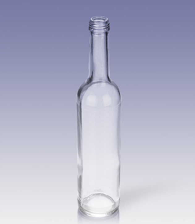 Glass wine bottle