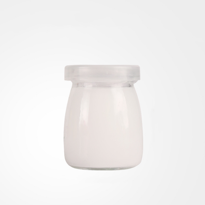 Clear pudding glass jar