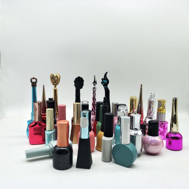 Customized nail polish glass bottles with brush