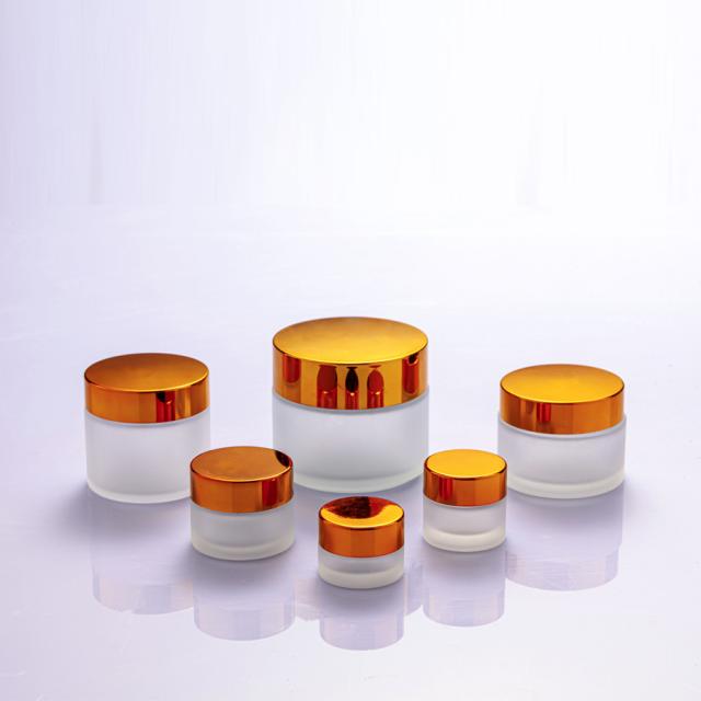 Cosmetic glass jar for skin cream