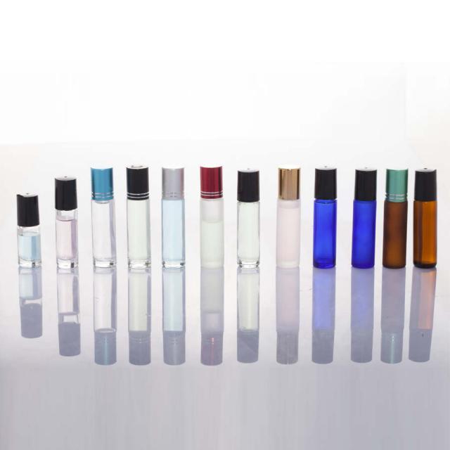 Roll on glass bottles for essential oil and perfum