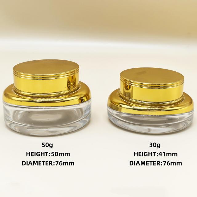 Luxury Round Skin Cream Glass Jar