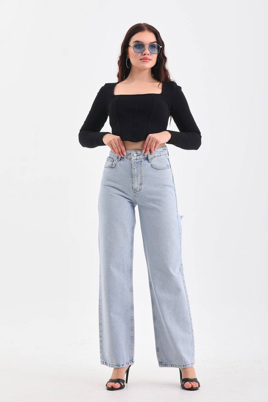 Kadın Slouchy Jeans Pantolon