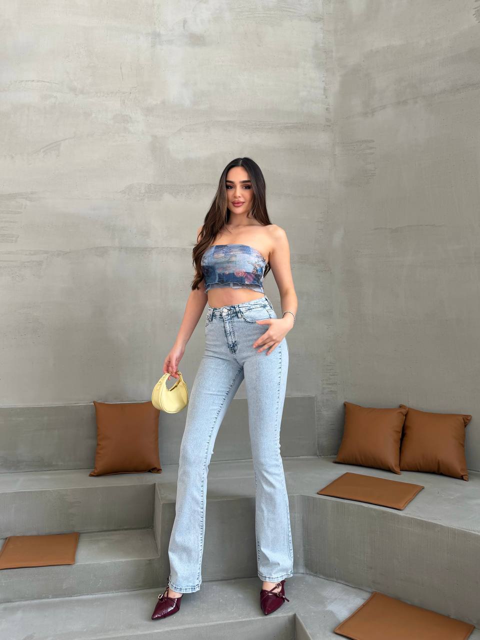 Kadın Flare Jean Pantolon