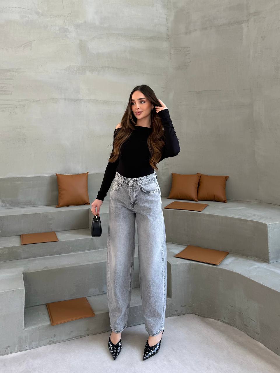 Kadın Baggy Jean Pantolon